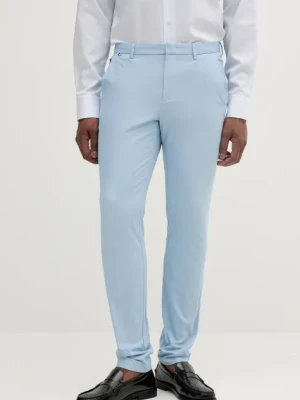 BOSS spodnie męskie kolor niebieski w fasonie chinos 50487754