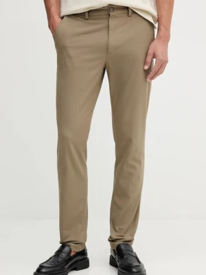 BOSS spodnie męskie kolor zielony w fasonie chinos 50543945