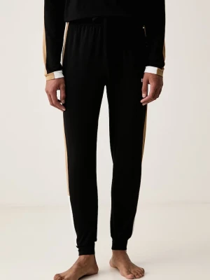 BOSS spodnie piżamowe męskie z bawełną Balance Pants czarny