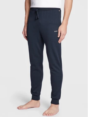 Boss Spodnie piżamowe Waffle 50486456 Granatowy Regular Fit