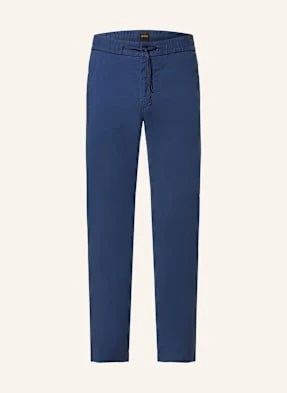 Boss Spodnie Sanderson Straight Fit Z Lnem blau