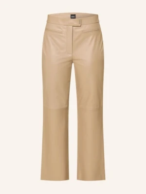 Boss Spodnie Skórzane Simary beige