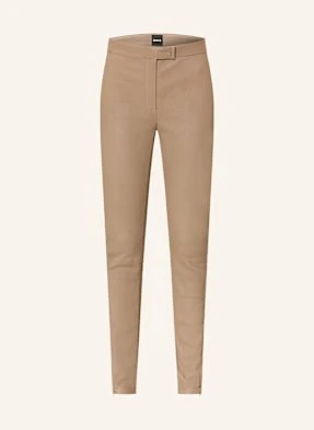 Boss Spodnie Skórzane Simax beige
