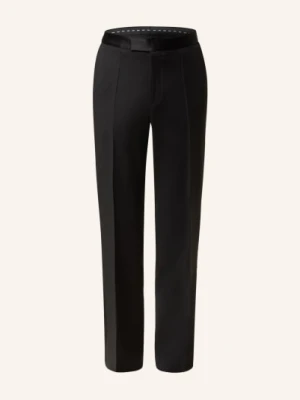 Boss Spodnie Smokingowe Lenon Tux Slim Fit Z Lampasami schwarz