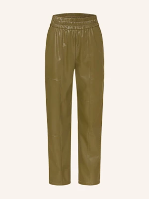 Boss Spodnie Taiya Z Imitacji Skóry gruen