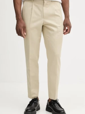 BOSS spodnie z dodatkiem lnu Perin
