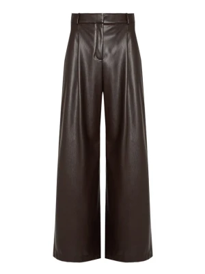 BOSS Spodnie z imitacji skóry Tiana4-M 50564757 Brązowy Regular Fit