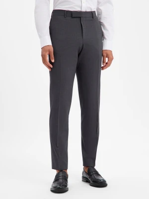 BOSS spodnie z wełny dziewiczej Baukasten - H-Gio-MM-C-NF Mężczyźni Slim Fit szary