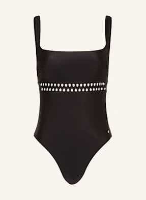 Boss Strój Kąpielowy Eyelet schwarz