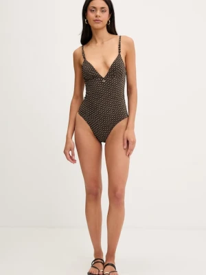 BOSS strój kąpielowy jednoczęściowy damski SWIMSUIT_BOSS PEARL czarny