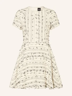 Boss Sukienka Bouclé Datarni weiss