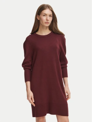 BOSS Sukienka dzianinowa 50569849 Bordowy Regular Fit