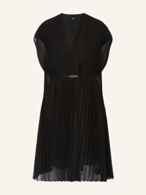 Boss Sukienka Koktajlowa Z Plisami schwarz