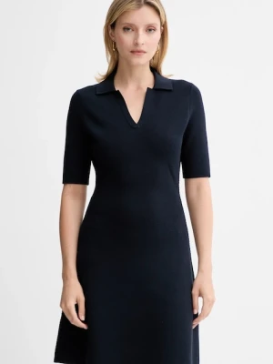 BOSS sukienka kolor granatowy mini rozkloszowana 50542876