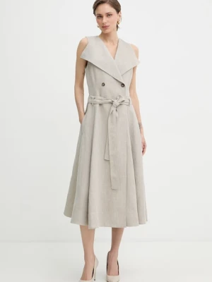 BOSS sukienka lniana Datrena1