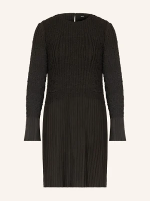 Boss Sukienka Plisowana Doppar schwarz