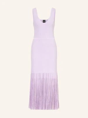 Boss Sukienka Z Dzianiny Floe Z Plisami lila