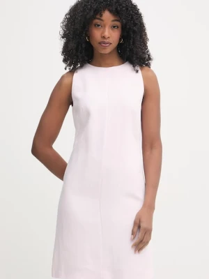 BOSS sukienka z lnem Dinderal