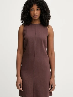 BOSS sukienka z lnem Dinderal