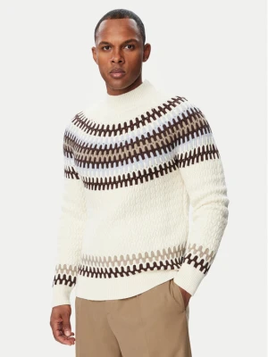 BOSS Sweter 50570654 Kremowy Regular Fit