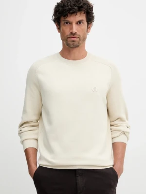 BOSS sweter bawełniany męski kolor beżowy lekki 50543136