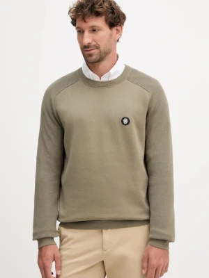 BOSS sweter bawełniany męski kolor zielony lekki 50543136