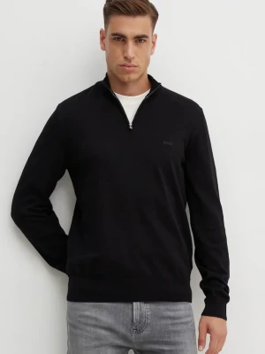BOSS sweter bawełniany Padro-L czarny