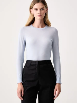 BOSS sweter damski wełniany Ferpina niebieski