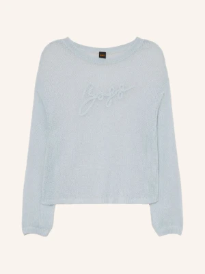 Boss Sweter Farazena Z Moherem grau JASNOCZARY