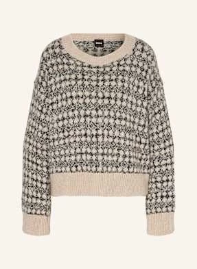 Boss Sweter Fernade Z Dodatkiem Alpaki beige