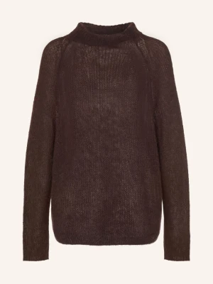 Boss Sweter Fewena Z Alpaki braun CIEMNOBRĄZOWY