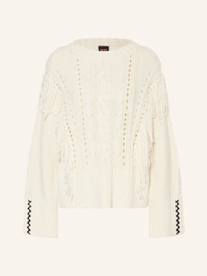 Boss Sweter Fitto weiss