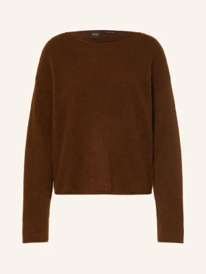 Boss Sweter Folletino Z Alpaki braun CIEMNOBRĄZOWY
