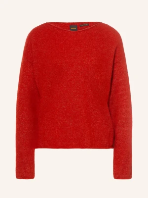 Boss Sweter Folletino Z Alpaki rot CZERWONY