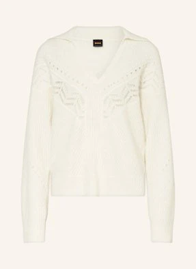 Boss Sweter Fortelli Z Dodatkiem Alpaki weiss