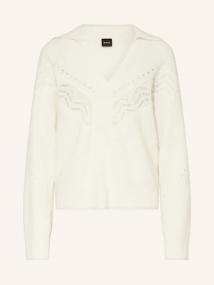 Boss Sweter Fortelli Z Dodatkiem Alpaki weiss