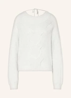 Boss Sweter Frolla Z Błyszczącą Przędzą weiss