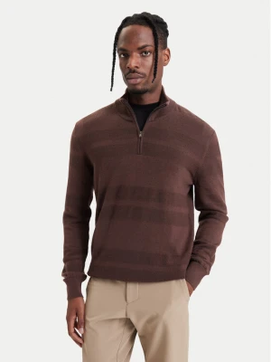 BOSS Sweter H-Fine 50571269 Brązowy ciemny Regular Fit