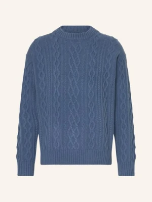 Boss Sweter Kableto blau