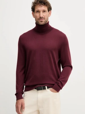 BOSS sweter kaszmirowy BECKHAM X BOSS męski kolor bordowy lekki z golferm 50557974