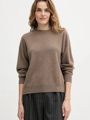BOSS sweter kaszmirowy Fascona damski kolor brązowy lekki 50547883