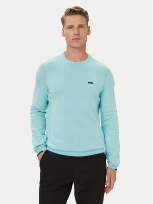 BOSS Sweter KN_Ever-X CN 50556145 Turkusowy Regular Fit