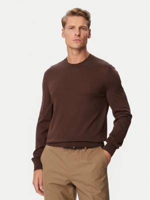 BOSS Sweter Leno 50571914 Brązowy ciemny Regular Fit