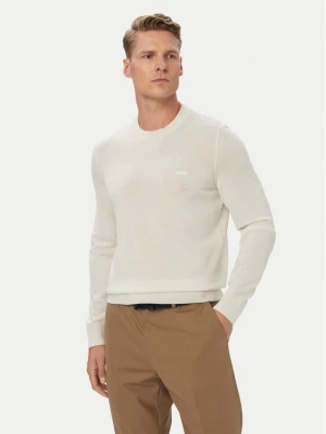 BOSS Sweter Leno 50571914 Kremowy Regular Fit