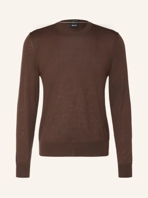 Boss Sweter Leno braun CIEMNOBRĄZOWY