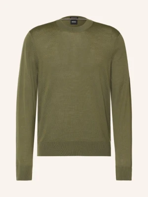 Boss Sweter Leno gruen ZIELONY