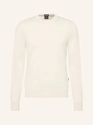 Boss Sweter Leno weiss KREMOWY