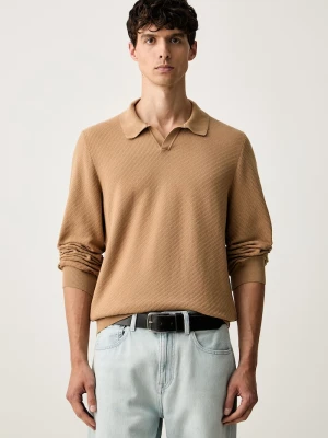 BOSS sweter męski bawełniany H-Lomarino beżowy