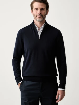 BOSS sweter męski wełniany H-Ebenji granatowy