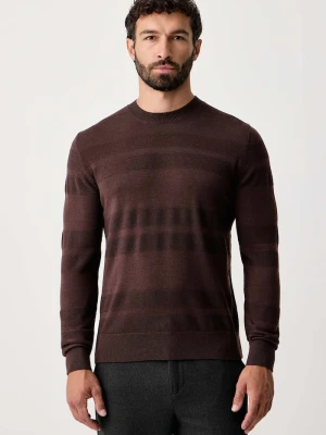 BOSS sweter męski wełniany H-Finito brązowy